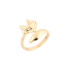 Shuangshuo, Новое поступление 2017, модное регулируемое кольцо золотого цвета с милым животным лисицей, простые свадебные кольца для женщин, подарок вечерние ринку