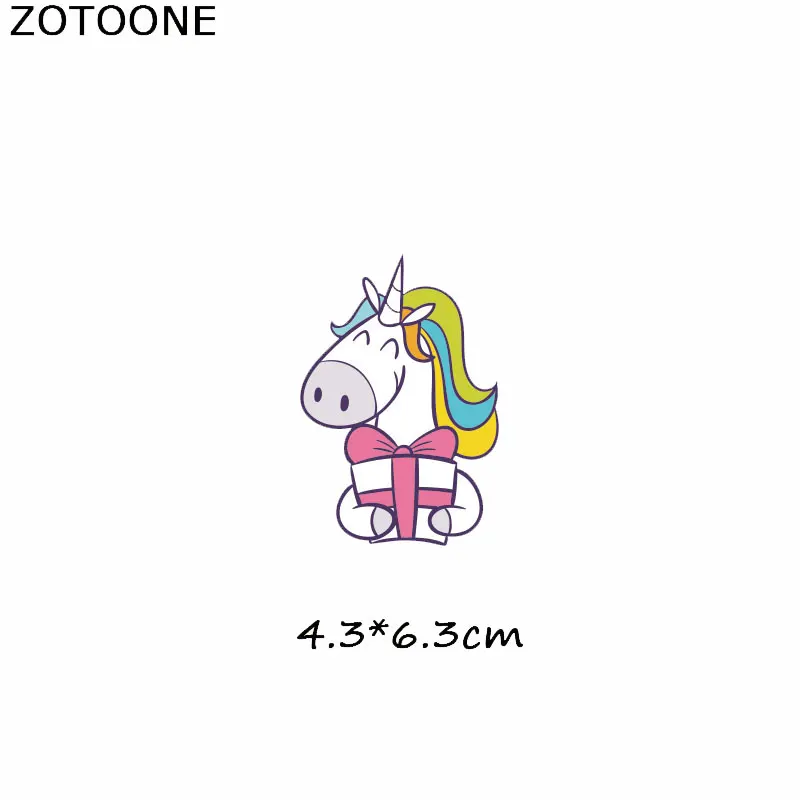 269 ZOTOONE/милые нашивки в виде животных, набор, железные Переводные нашивки в форме единорога для девочек, детская одежда, печатные DIY виниловые наклейки для переноса тепла - Цвет: 269