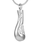 IJD8317 Бесплатная доставка Кристалл капли воды форма 316L нержавеющая сталь запоминание урна держатель праха на память ожерелье для кремации ювелирные изделия