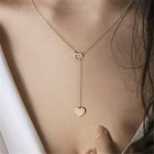 Женское Ожерелье с кулоном, золотоесеребряное ожерелье с кулоном