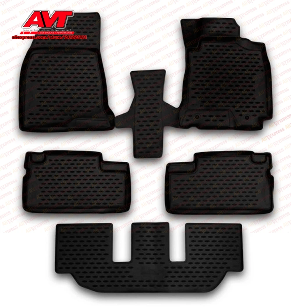 Коврики для Toyota Wish 2003 2009 5 шт. резиновые коврики Нескользящие аксессуары салона