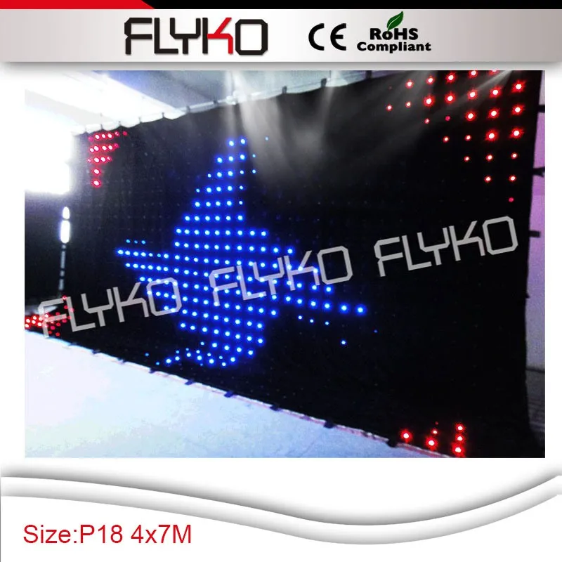 P18cm 4*7 м Led видео Шторы P18 украшение свадебной сцены светодиодное Освещение сцены недорогое диджейское оборудование