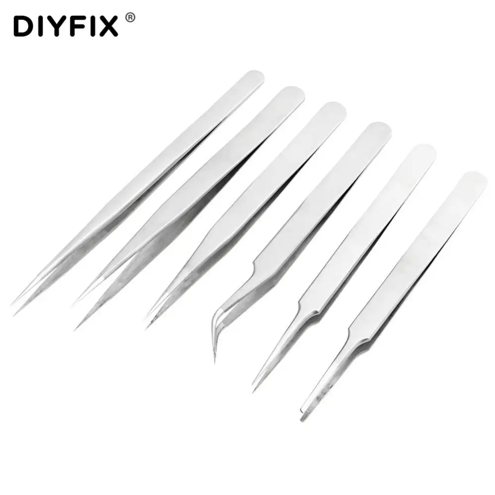 Пинцет для бровей DIYFIX инструмент наращивания накладных ресниц Пескоструйный из
