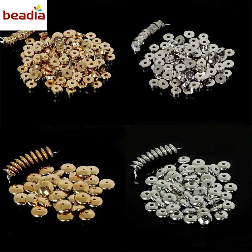 100 500 шт. рельефные бусины с родиевым/золотым покрытием|beads for diy|beads goldloose beads |