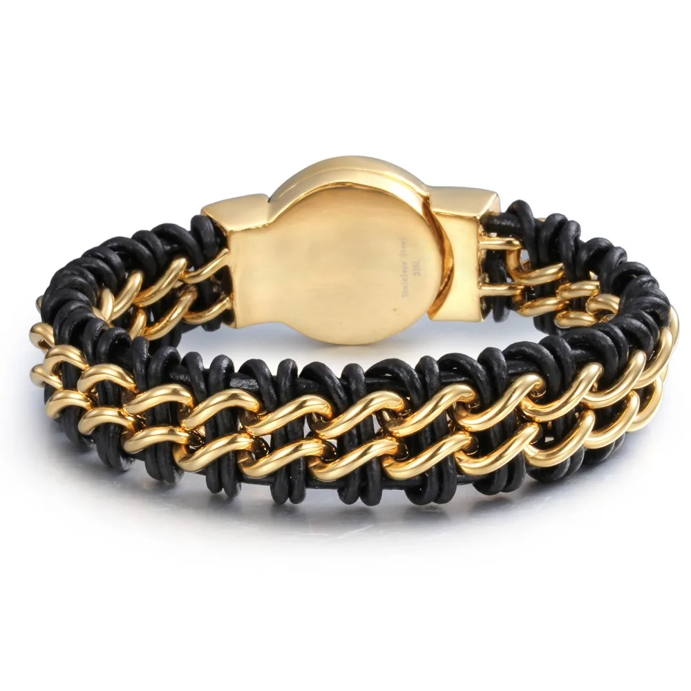 Мужской браслет из натуральной кожи с длинной волчьей головкой 22 см|head bracelet|wolf head