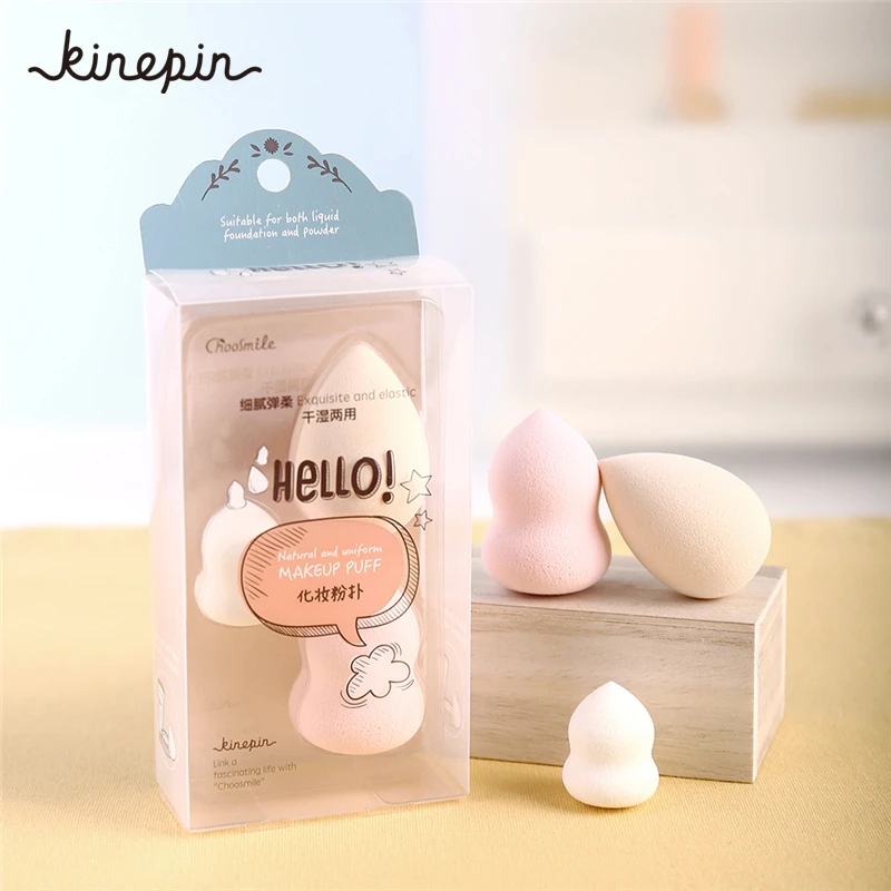 3PCS/Set Cosmetic Puff Foundation Contour Facial Flawless Smooth Soft Wet Dry Dual Use Powder Women Beauty Make up Tools |