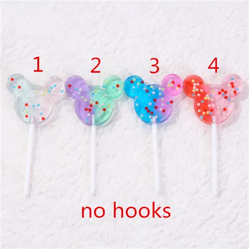 no hook 8 шт./лот 75*37 мм милый леденец искусственный Конфеты Flatback смолы кабошоны градиент цвета - Цвет: no hook