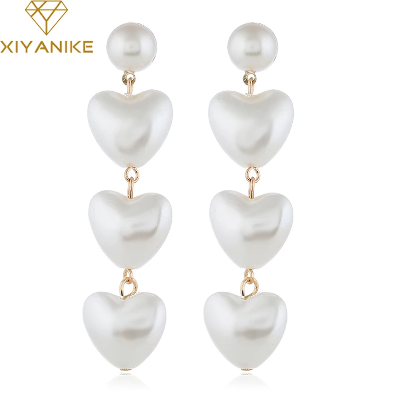 Новинка 2019 модные милые серьги-подвески XIYANIKE с кисточками сердечками и