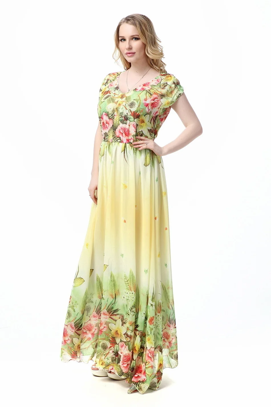 Beach 2019 Women Summer Print Chiffon Dress ukraine Big Sizes hippie Elegant Maxi Long Dresses Plus Size 6XL 7XL Vestidos | Женская