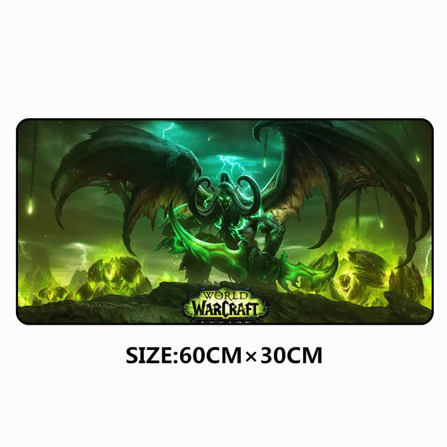 Зеленый 60x30 см резиновый WOW игровой коврик для мыши World of Warcraft, модный коврик для мыши для ноутбука, коврик для ноутбука, скорость, Отаку, лучший подарок - Цвет: Зеленый