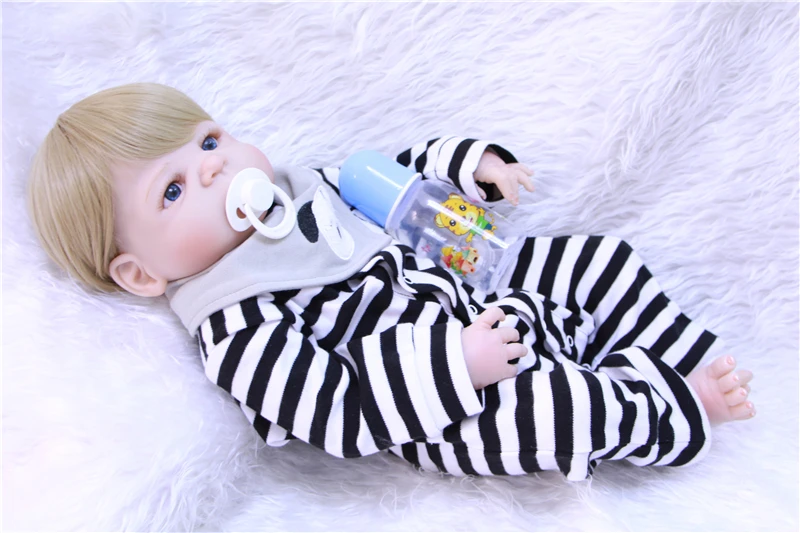 Boneca Reborn 55 см силиконовая кукла для мальчика 22 &quotbebe настоящая супер крутая