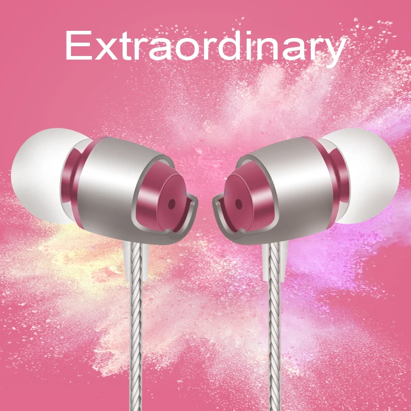 Наушники M & J в металлическом корпусе с глубокими басами и микрофоном|deep bass|earphones