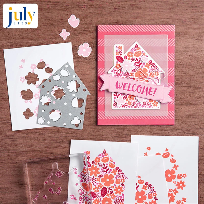 Julyarts Pretty House штампы и штампы для скрапбукинга режущие штампы и украшения открыток