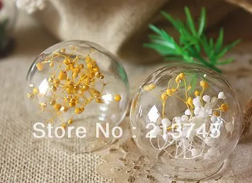 

Free ship! mini 50pcss/lot 30*20mmglass globe bubble ,glass dome ,Glass Ball Cover Vial , glass vial pendant Factory price