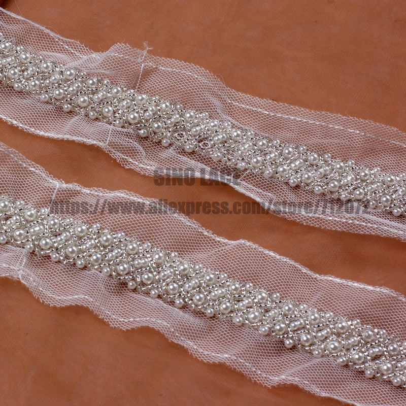 La Belleza Off white silver handmade lace trim 1cm-3cm width wholesale SNT170802-4