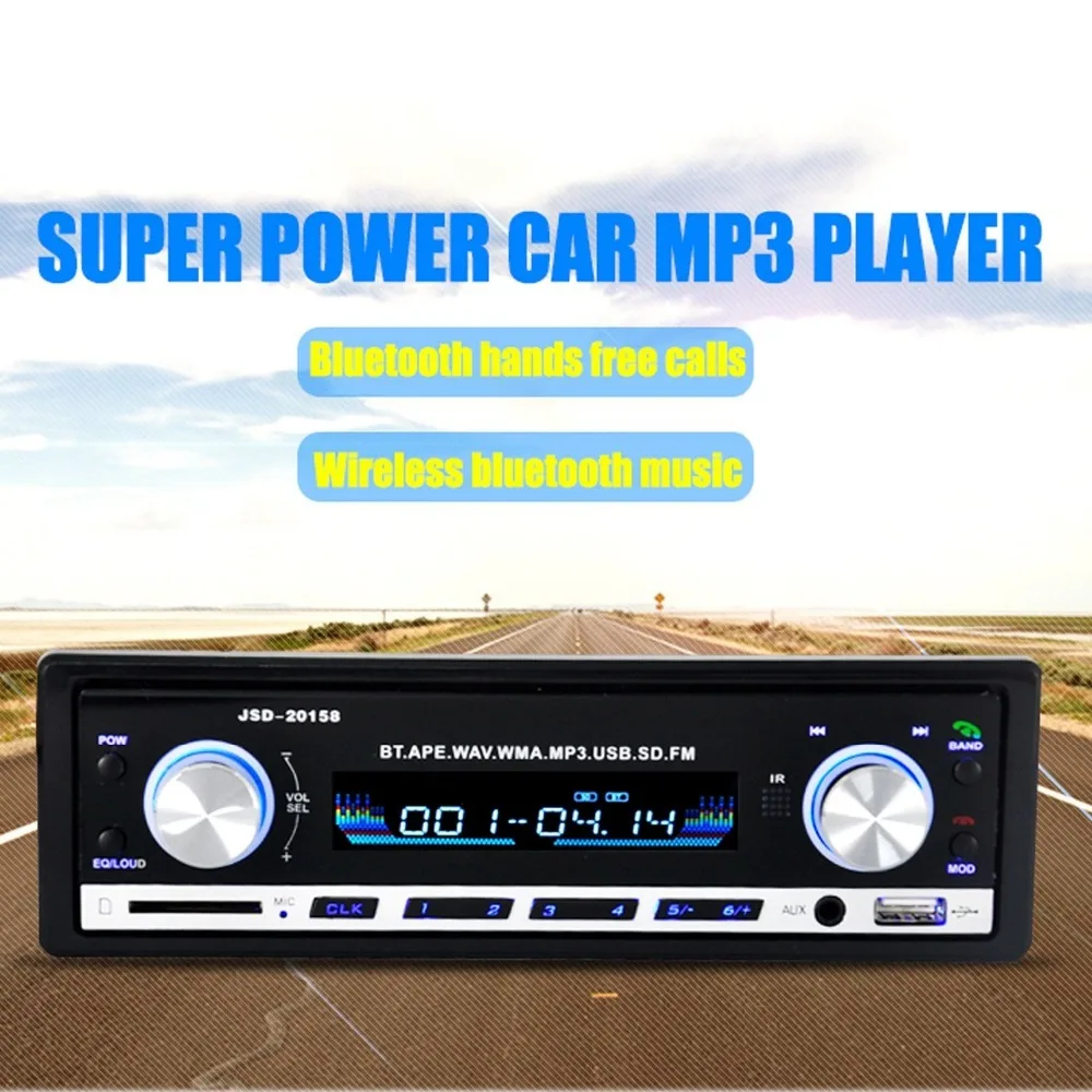 Автомагнитола JSD - 20158 12 В Bluetooth V2.0 стерео mp3-плеер FM радио приемник поддержка USB AUX