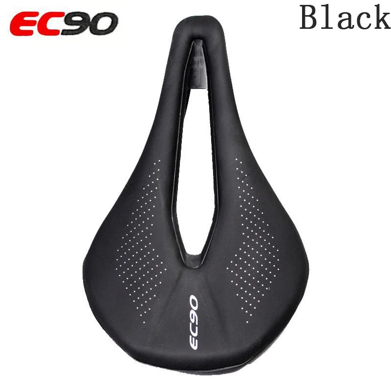 Black EC90 велосипед Сталь бантом кожаные седла, подседельные штыри подходит для MTB дорожный велосипед гель туфли из мягкой кожи на плоской подошве Road волнистой - Цвет: Black