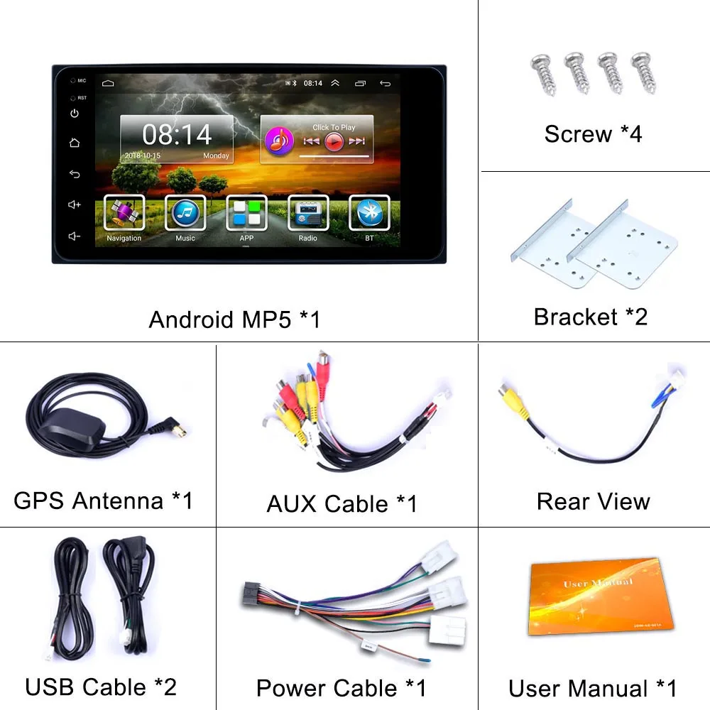 Camecho Android 7 "Авторадио 2 Din gps навигация автомобильный Радио Мультимедиа Видео