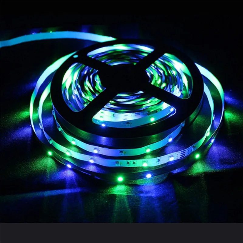 10 м 20 SMD 2835 RGB Светодиодная лента 5 не водонепроницаемая DC 12 В гибкая полный комплект + адаптер