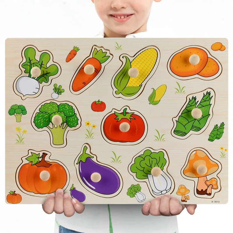 DZ-MY-766-30x22.4cm Детские паззлы, игрушки, деревянные головоломки, ручной захват, набор, обучающие игрушки для детей, мультяшный автомобиль, морские животные, пазл, детский подарок - Цвет: DZ-MY-766-30x22.4cm