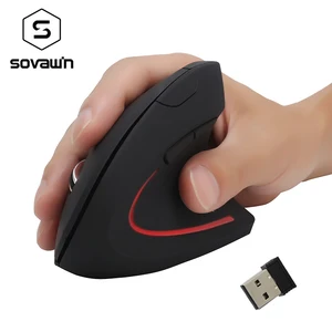 Мышь оптическая беспроводная, эргономичная, вертикальная, 2,4 ГГц, USB 800, 1200, 1600 dpi, с приемником