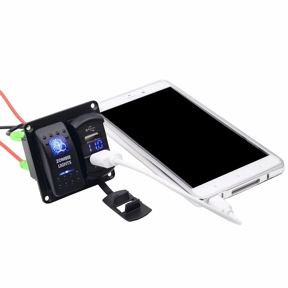 CHSKY клавишный выключатель света ВКЛ ВЫКЛ переключатель и двойной 5V 4.2A USB зарядное
