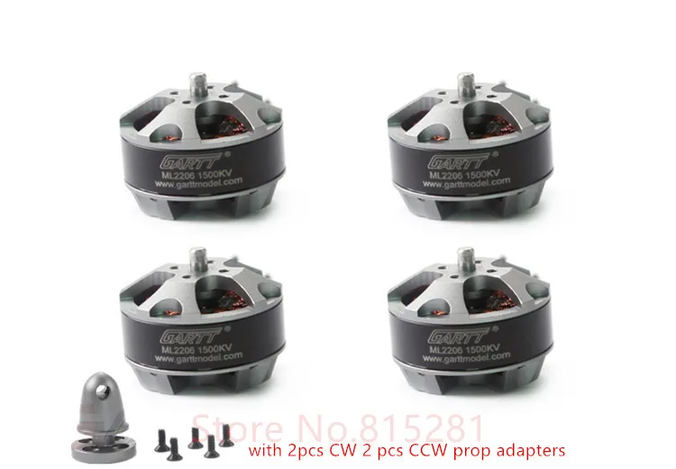 

4pcs GARTT ML 2206 1500KV Brushless Motor with prop adapter For QAV 210 250 300 Quadcopter Multicopter RC Drone