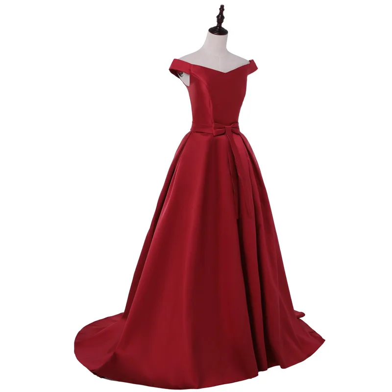 Женское вечернее платье FADISTEE длинное сатиновое А силуэта с треугольным вырезом