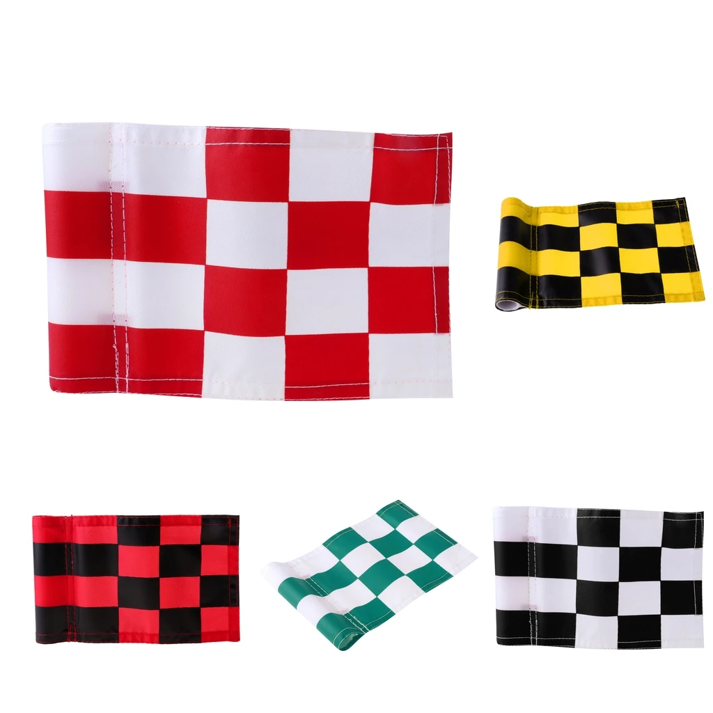 

Solid Putting Green Golf Chequered Flags Backyard Garden Portable Golf Target Markers Training Aids For Outdoor Indoor Backyard