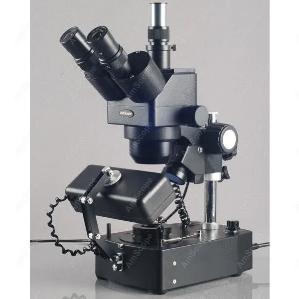 Jewelry Gem Trinocular Microscope--AmScope Supplies 10X-60X Stereo Microscope with Three Lights | Инструменты