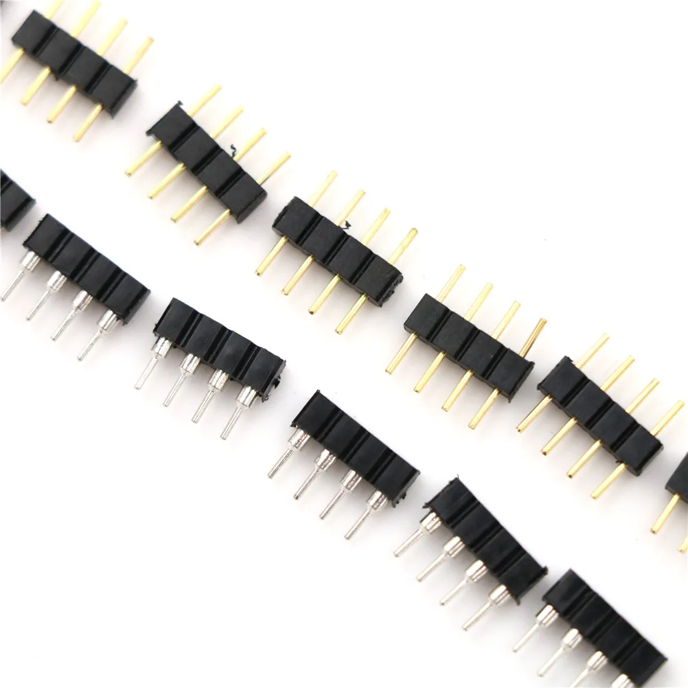 10 шт./лот 4pin RGB Разъем 4 Pin игла мужской и женский Тип для 5050 3528 Светодиодные полосы