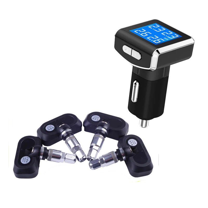 TPMS Авто Беспроводной шин Давление Мониторы ing Системы с 4 Датчики ЖК-дисплей