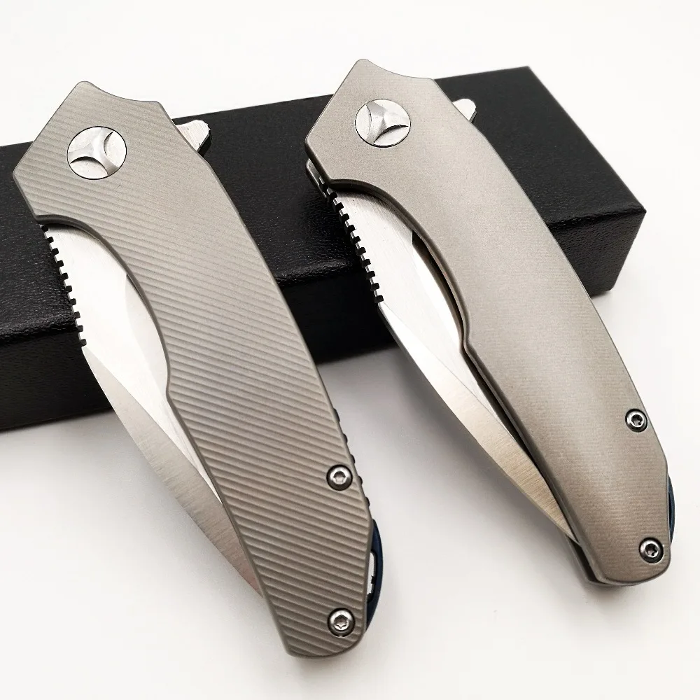 

JSSQ Ceramic Ball Bearing Folding Knife M390 VG10 Blade Titanium Handle Pocket Knives Outdoor Survival Hunting Camping EDC Tools