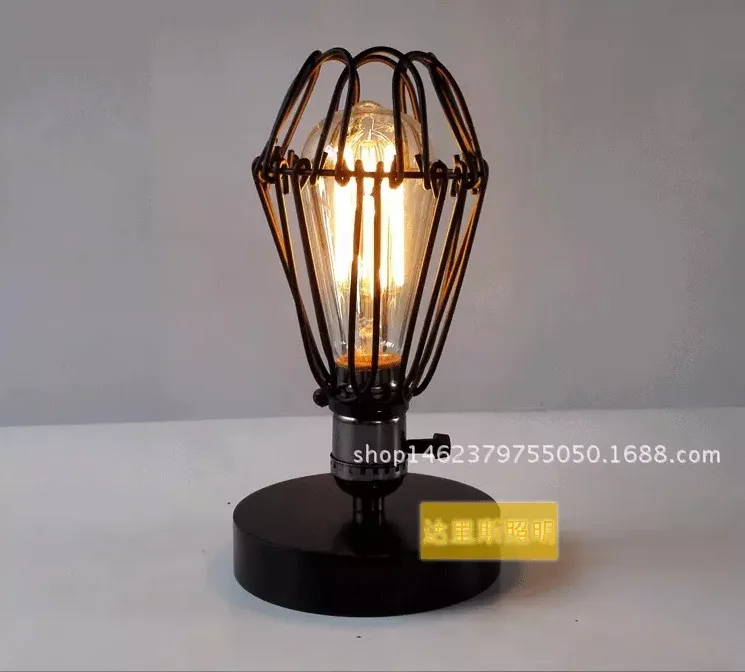 Лофт промышленная винтажная натуральная деревянная основа для настольной лампы