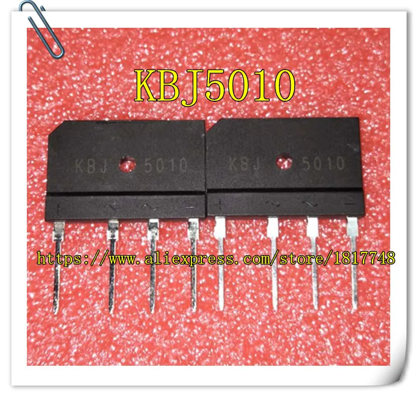 

10pcs/lot KBJ5010 GBJ5010 5010 50A 1000V bridge rectifier