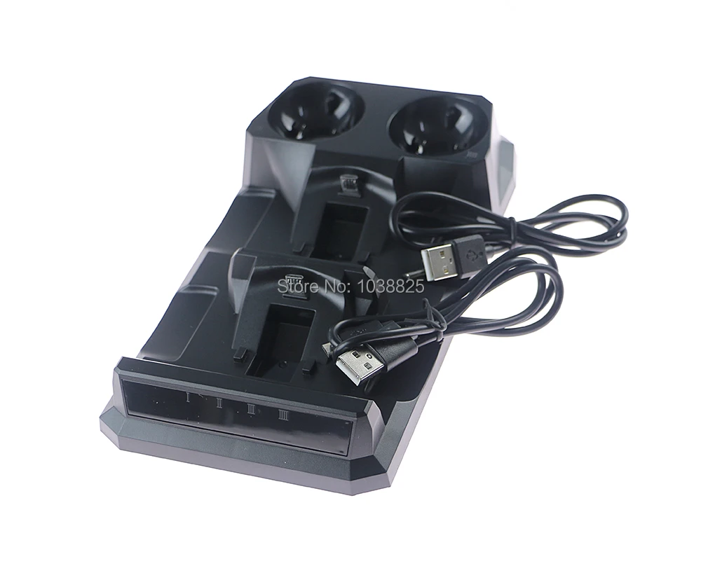 Зарядная док станция 4 в 1 подставка для контроллеров Sony Playstation PS4 Slim Pro PS Move