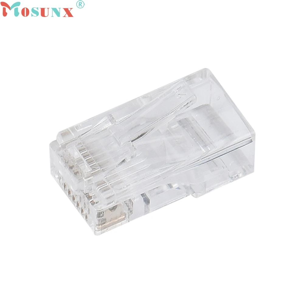 Ecosin 10 шт. Cat5 Cat5e сетевой разъем rj45 металлический кабель модульные штекеры JAN18|rj45