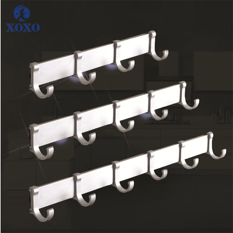 XOXO Robe hook Bathroom Accessories Stainless Steel 304 Aluminum Clothes Hook Fixed Holder Restroom Tower Hooks 673-676 | Обустройство