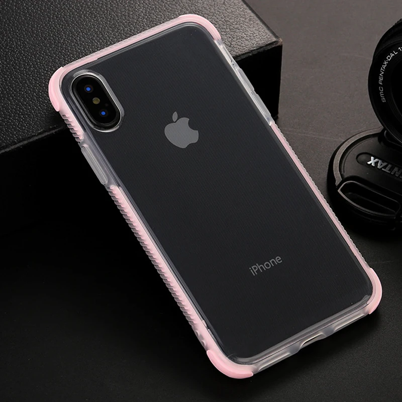 Dual Layers Shockproof Clear Case for iphone X XR XS MAX 10 7 8 6s 6 Plus 6D Gasbag Full body Soft Cover Samsung galaxy S9 |