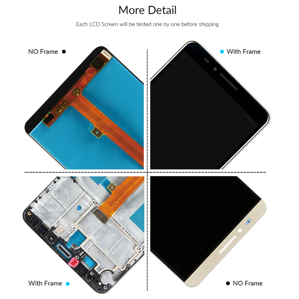 

100% Test For Huawei Mate 7 LCD Dispaly + Touch Screen Digitizer Assembly For HUAWEI Mate 7 LCD With Frame MTK-L09 MTK L09