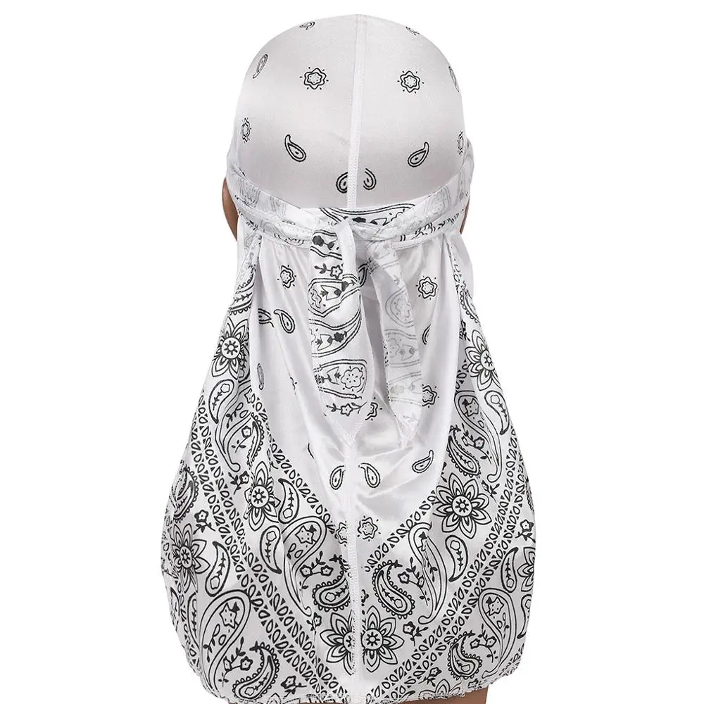 Новинка мужская шапка Durag в стиле хип-хоп бандана раппер тюрбан шелковая повязка