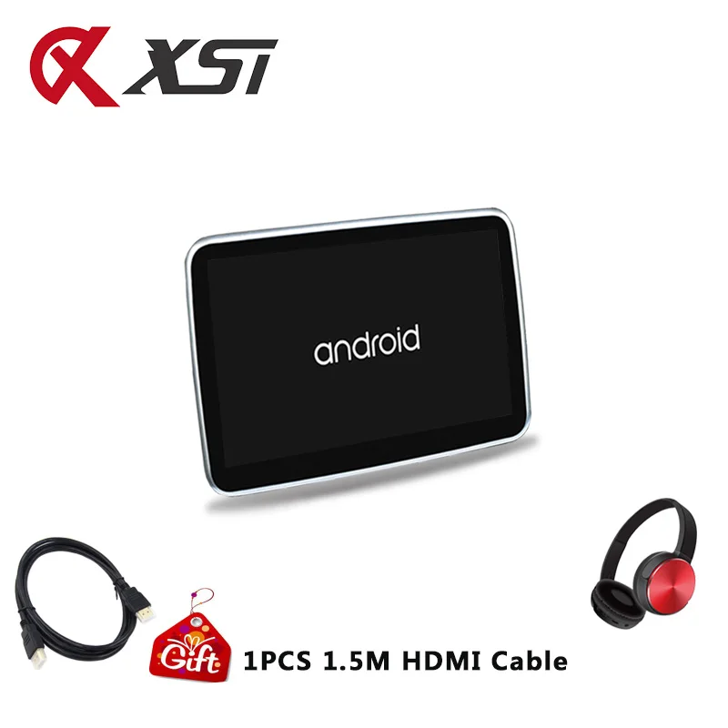 Автомобильный подголовник XST 10 1 дюйма система Android 6 0 DVD плеер HD 1080P монитор видео