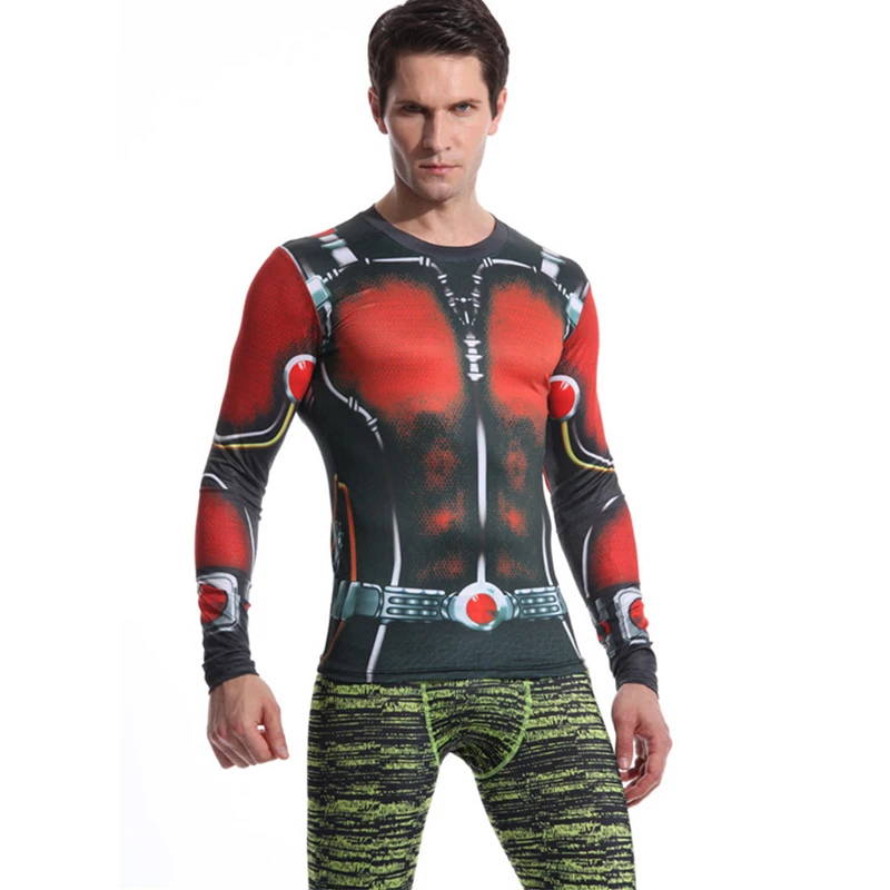 Высокое качество Муравей Человек 3D печатных футболки для мужчин с длинным