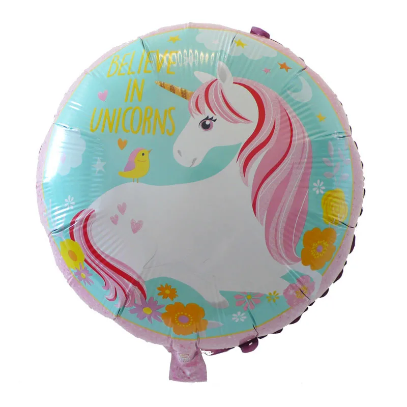 10pcs 3D воздушные шары в форме единорога для прогулок Единорог шары Baby Shower гелиевый воздушный шар покрытый фольгой Дети Единорог темы декор для вечеринки в честь Дня рождения поставки - Цвет: 10pcs