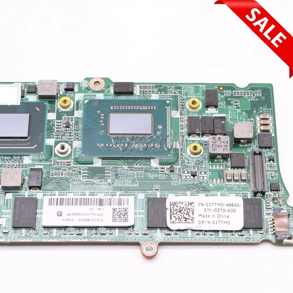 Материнская плата NOKOTION CN 01TTM0 1TTM0 для ноутбука dell XPS 13 L322X DAD13AMBCD1 i5 3337U 1 8 ГГц 4 Гб ОЗУ