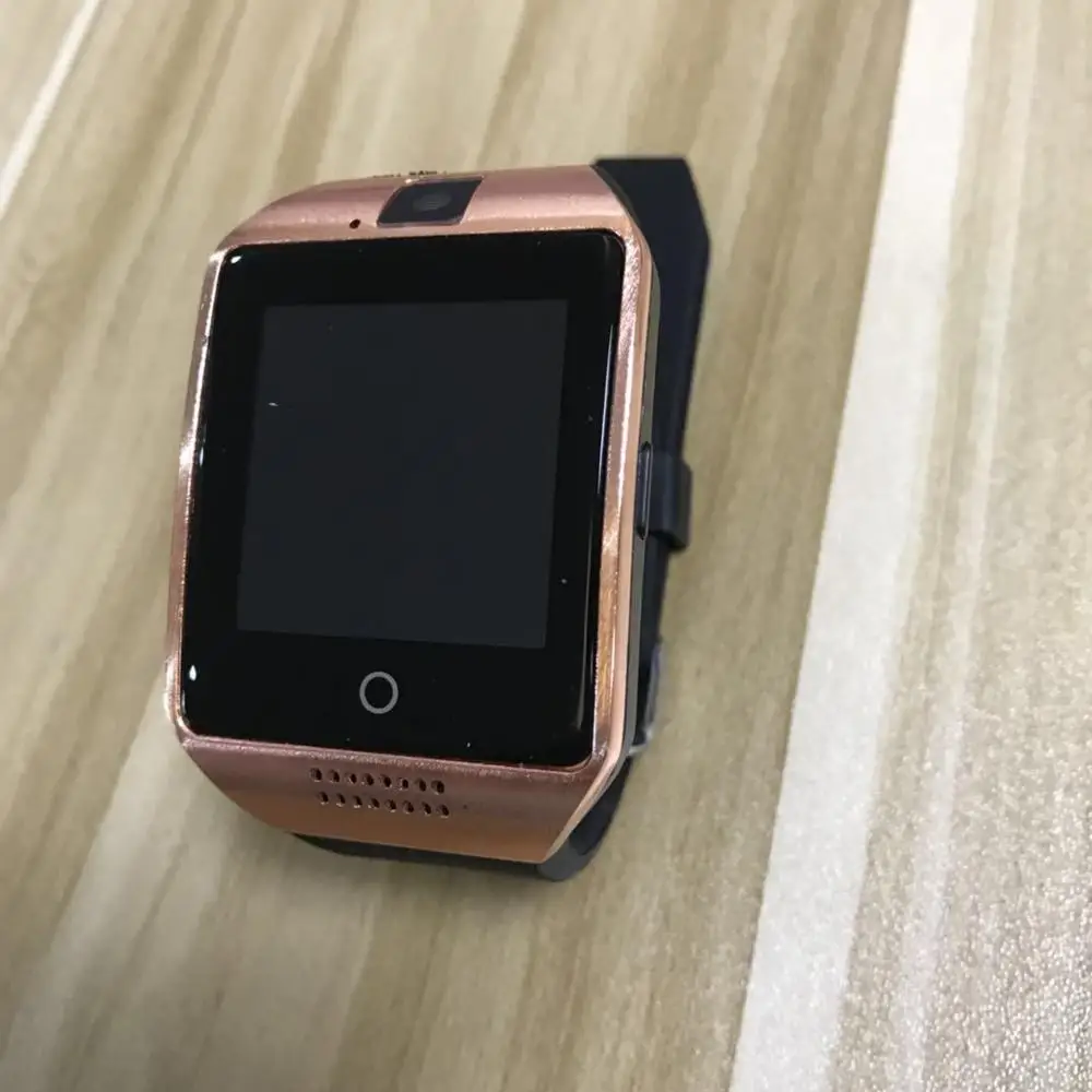 Золотой Смарт-часы с камерой Q18 Bluetooth Smartwatch SIM TF слот для карты фитнес-трекер спортивные часы для Android - Цвет: Золотой