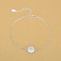 silver color jewelry daisy flower charm bracelets anklet for women girls friend foot barefoot leg jewelry