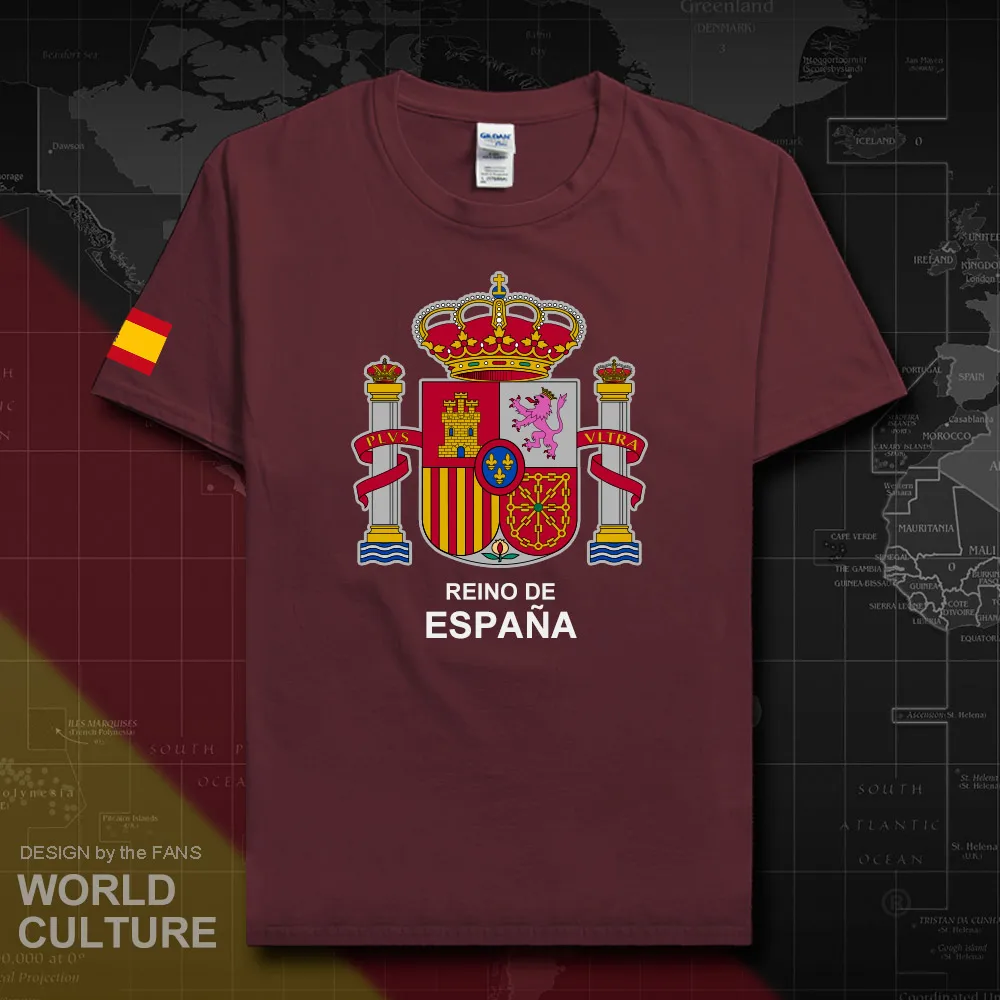 Футболка мужская с надписью Kingdom of Spain Espana 2018 хлопок|Мужские футболки| |