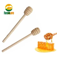 5pcs wooden honey spoon stir bar honey dipper stick long handle splash hammer stirring rod beekeeping tool