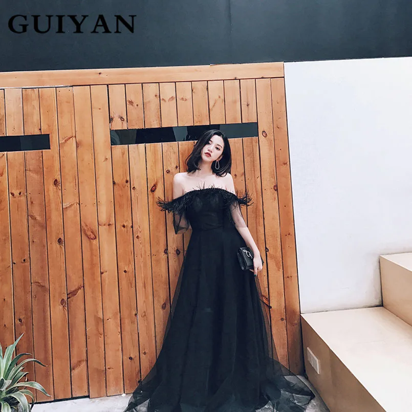 GUIYAN Women Celebrity Elegant Sexy Long Dresses Off The Shoulder Sleeveless Vintage Bandage Dress Evening Party GY8131 | Женская одежда
